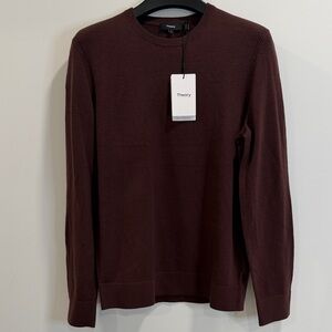 Theory Men's Rich Oxblood Crewneck Sweater